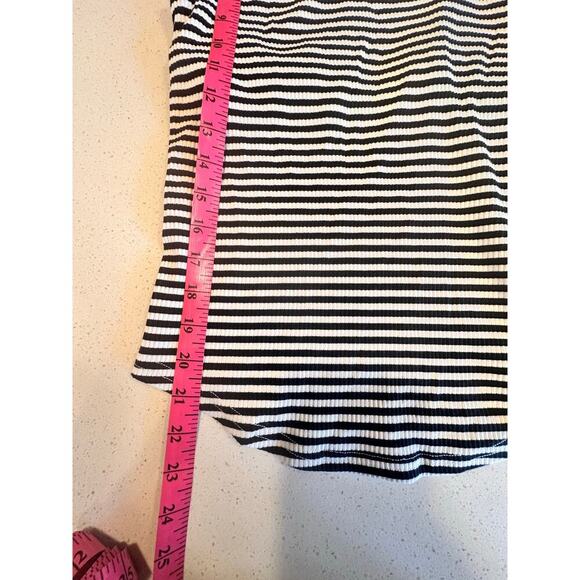 J. CREW Vintage Rib Shelf-Bra Tank Top in Stripe Women's Medium - Picture 6 of 7